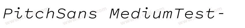 PitchSans MediumTest字体转换